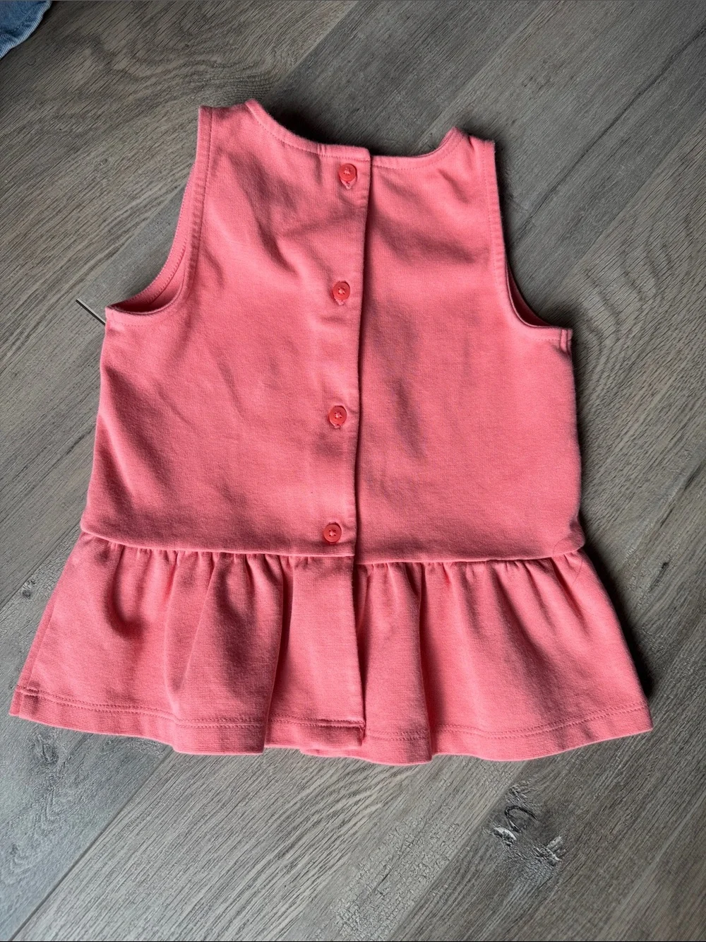 Janie and Jack Coral Pink Peplum Top with Plaid Leggings Set